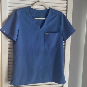 Figs Catarina Scrub Top Ceil Blue SM